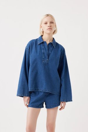 Sofia Long Sleeve Shirt Moderna Blue