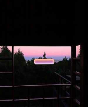 Hanging solar light.