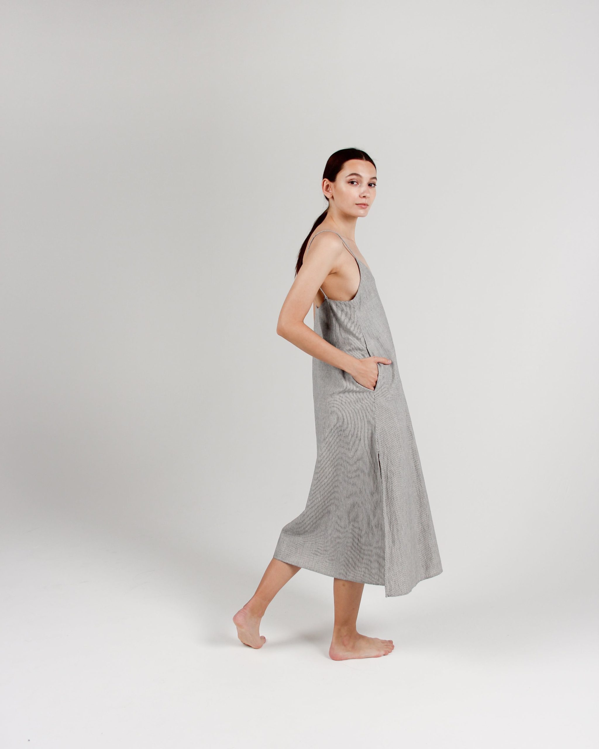 The Cala Slip Dress in Stripe_1