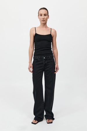 90s low rise jeans washed black 1