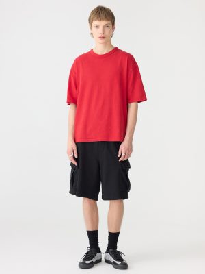 acid wash short sleeve boxy t shirt 1