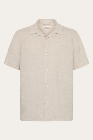 box fit short sleeved shirt made of organic linen 1