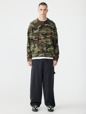 camo fleece crew sweat 1