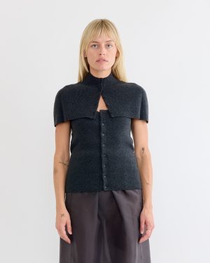cape top bandeau set in charcoal 1