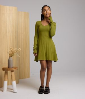 cecelia dress olive 1