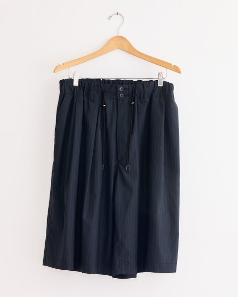 circular short tropical wool pant in black stripe 1