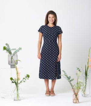 claudia dress dark blue floral 1