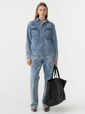 denim darted western shirt 1