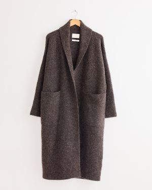 double face long coat in blackened 1