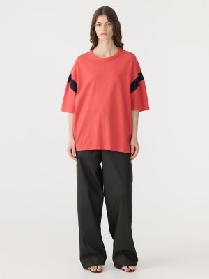 dyed oversized rib detail t shirt 1