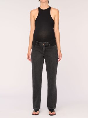 enora maternity straight cigarette jeans nightshade 1