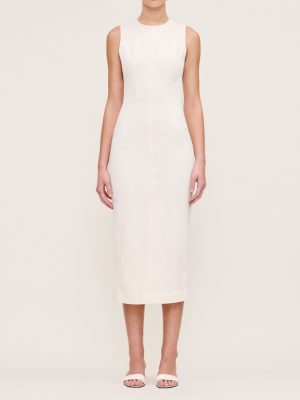esme denim dress midi eggshell 1