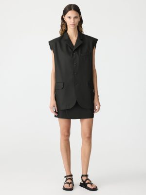 gabardine cut out vest 1