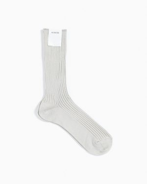 giza high gauge socks in pale green 1