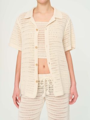 hugh shirt unisex cream 1