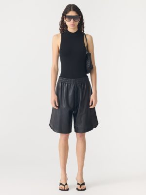 leather basketball short 1