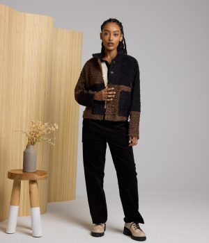 libby sherpa jacket black 1