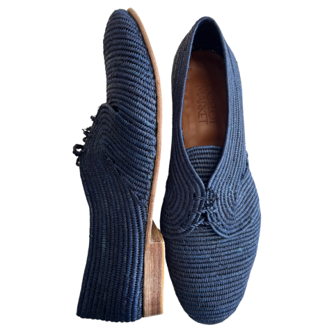 mens raffia oxford navy 1