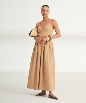 novelty woven cotton slip dress 1