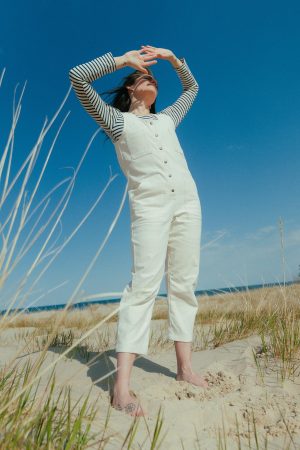 rebel denim jumpsuit in natural denim 1