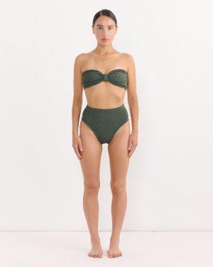 ruby bikini in metallic khaki 1