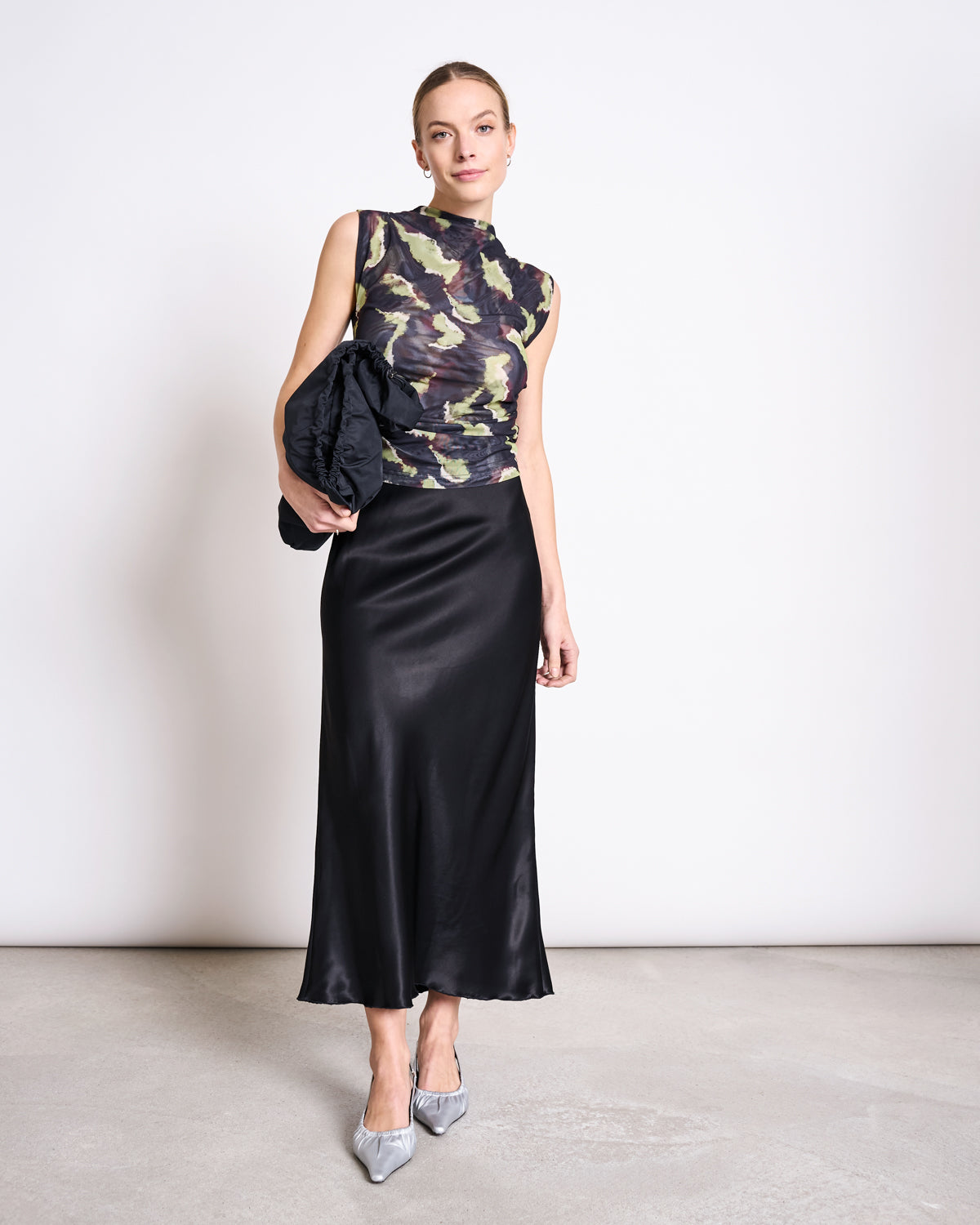 ruffle mesh top laguna mossfire 1