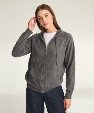 signature cashmere zip up hoodie 1
