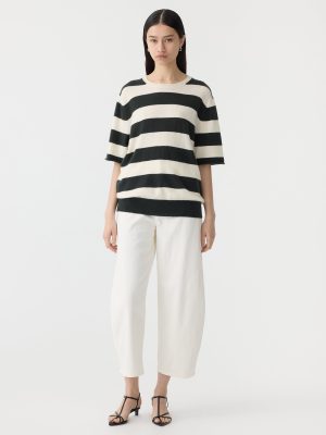stripe merino cashmere knit 1