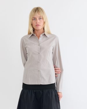 stripe shirt in grey 1