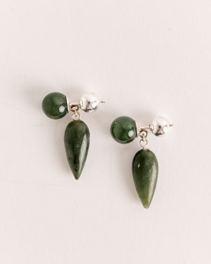 tiny phoenician earrings in jade 1