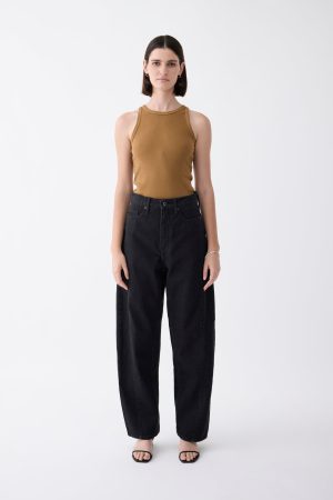 utah mid slouchy jean black 1