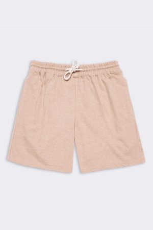 womens organic heirloom brown athletic shorts 1