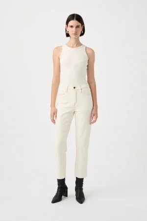 zoe crop jean ecru 1