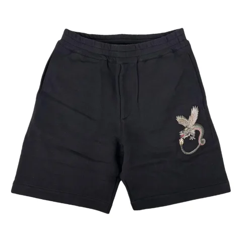 Alexander McQueen Mens Black Cotton Short 1