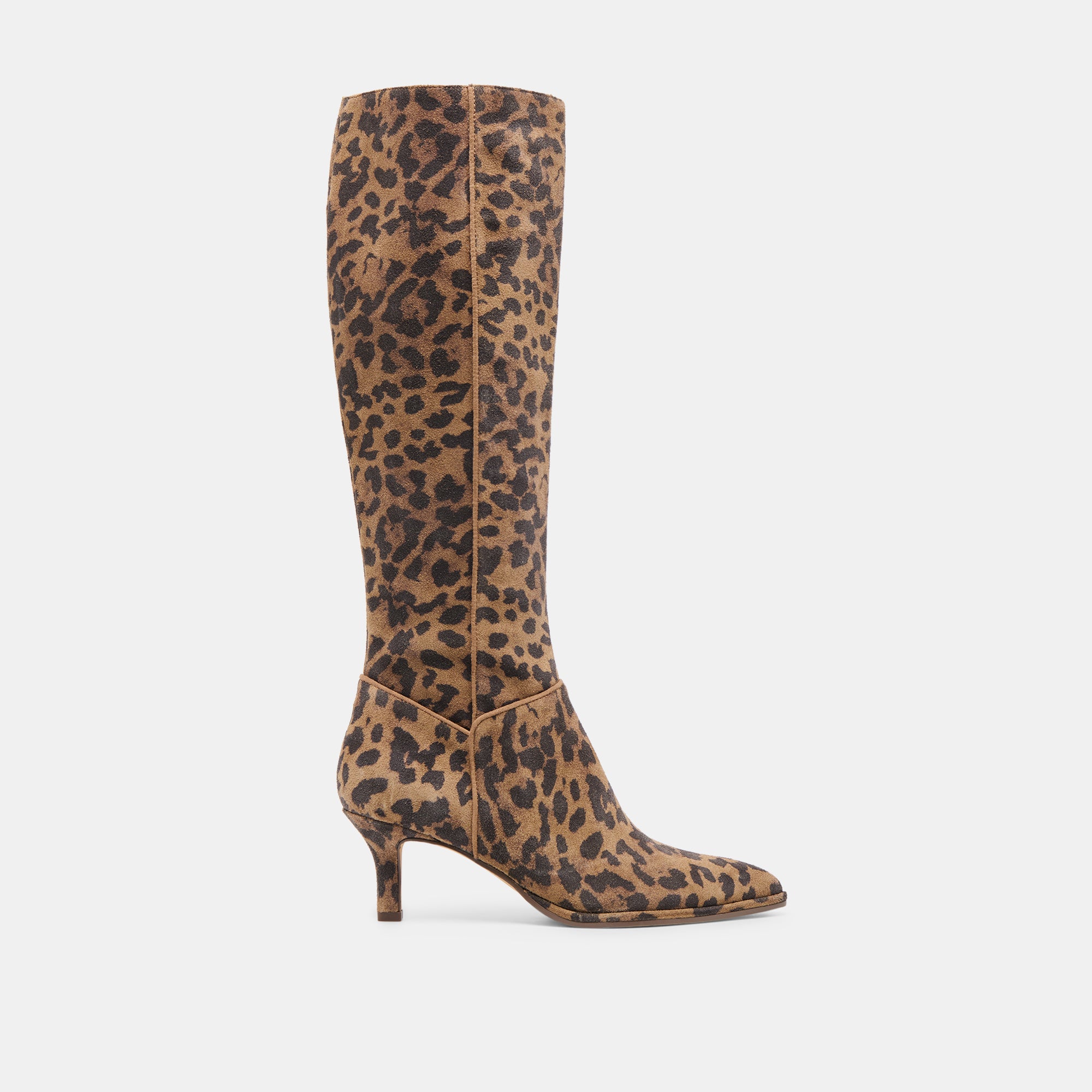 aldy boots brown leopard printed suede 1
