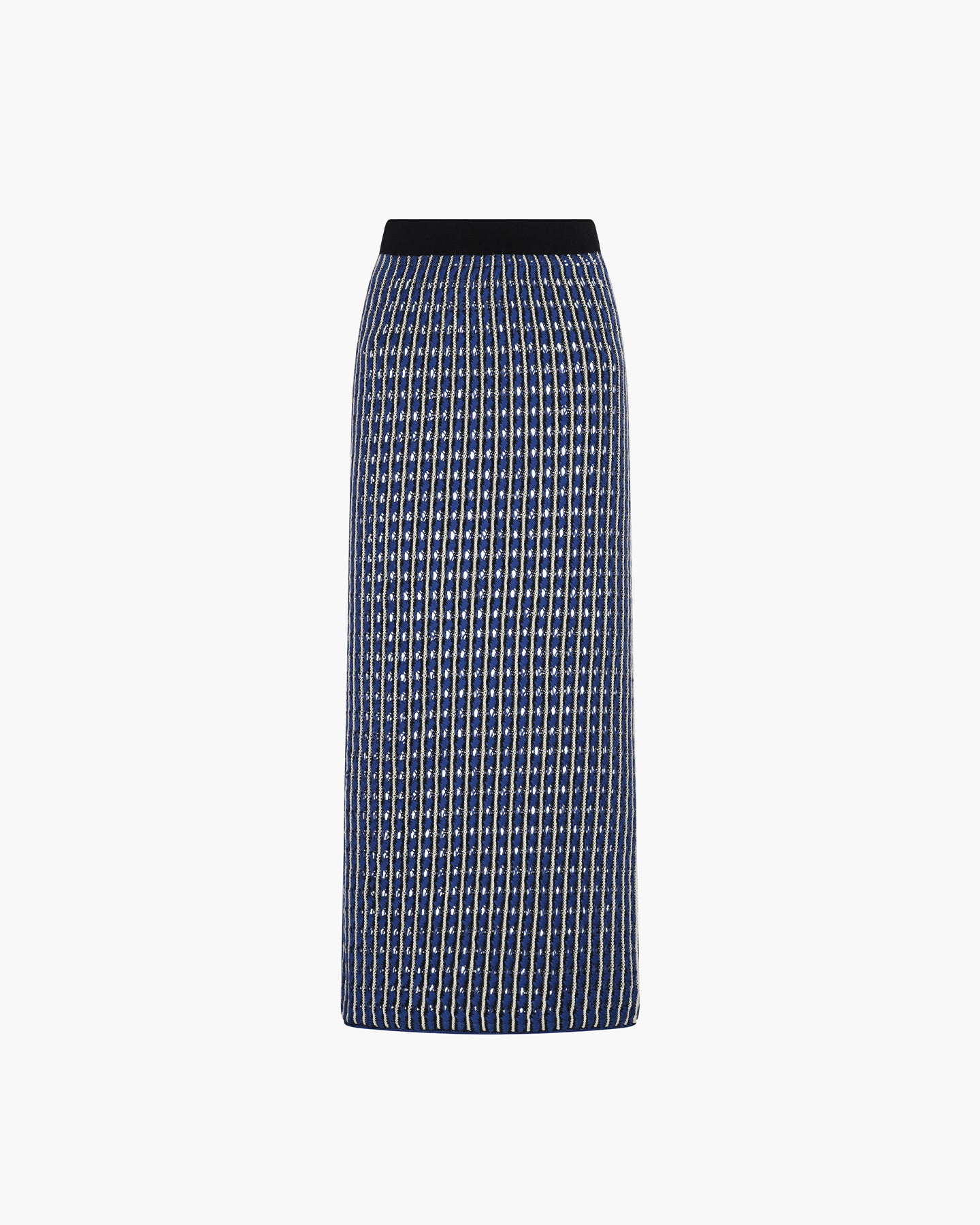 apu midi skirt electric blue black 1