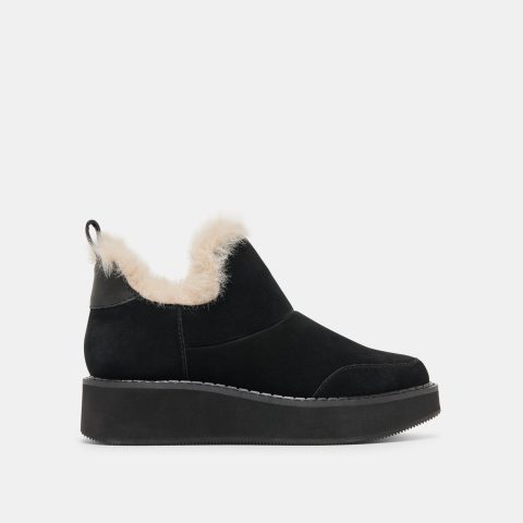 ardy plush h2o booties onyx suede 1