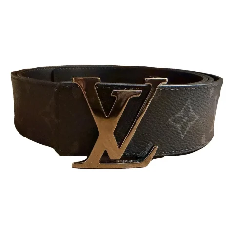 black leather initiales louis vuitton belt 1