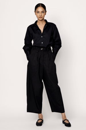 boyfriend pant black cotton 1