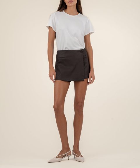 carlie coated wrap skort 1