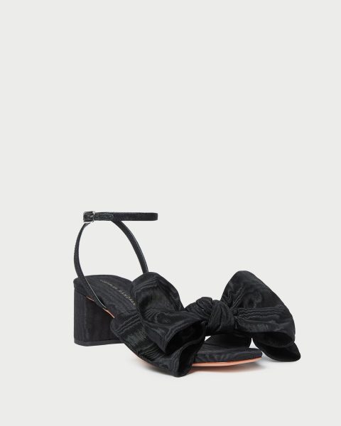 carmen black moir bow sandal 1