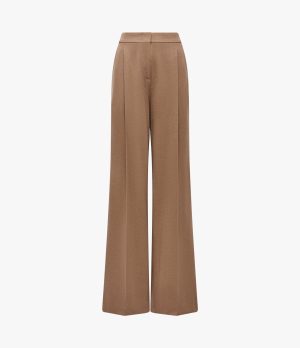 cashmere pleated trouser camel 1