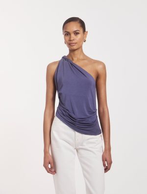 cava asymmetric top in summer navy 1