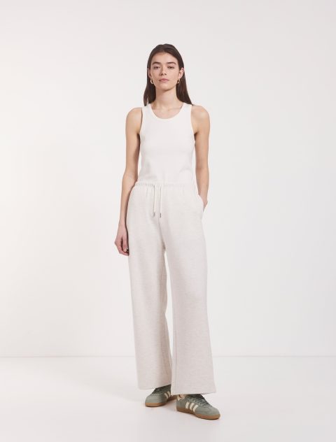 classic lounge sweatpant in oatmeal marl 1