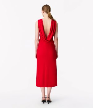 cowl back dress scarlet 1