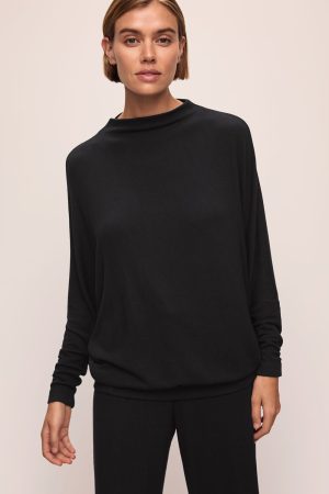 cozy time mock neck pullover 1