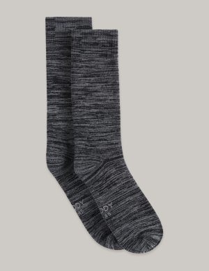 crew boot socks dark grey marl 1