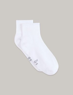 cushioned quarter crew socks white 1