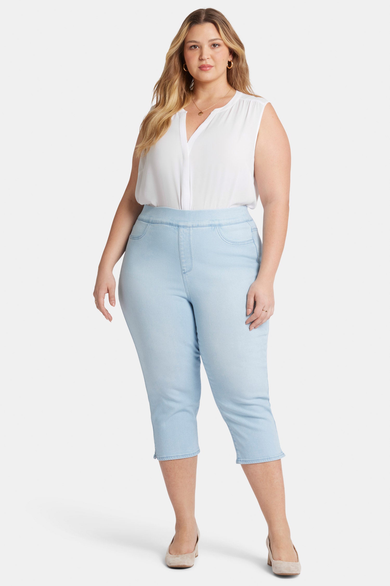 dakota crop pull on jeans in plus size oceanfront 1