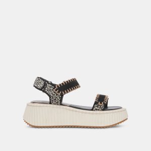 debra sandals black white nubuck 1